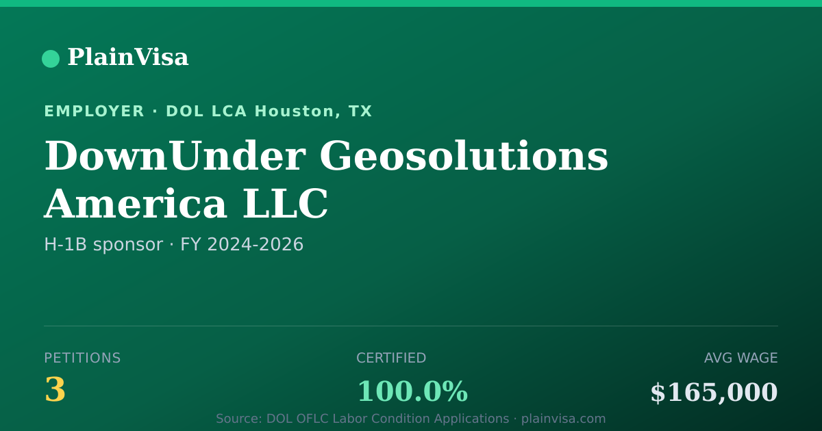 Shareable card for DownUnder Geosolutions America LLC | PlainVisa