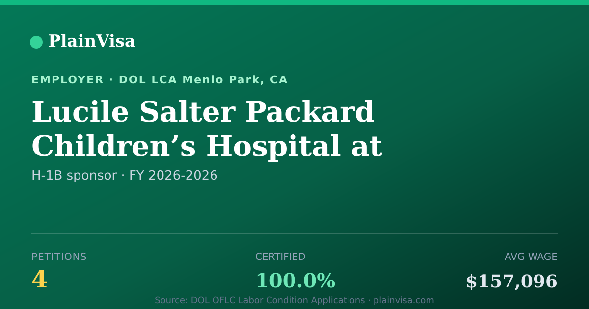 Shareable card for Lucile Salter Packard Children’s Hospital | PlainVisa