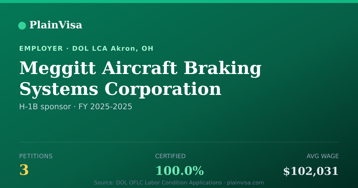 Shareable card for Meggitt Aircraft Braking Systems Corporation | PlainVisa